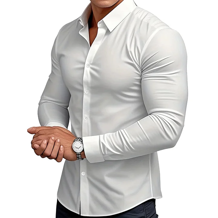 EternaStyle – Camisa Elegante de Manga Larga con Solapa