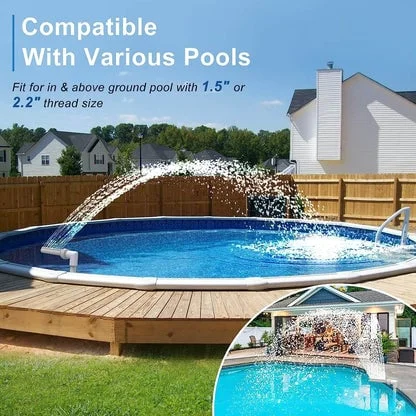 GlowRipple – Fuente solar a control remoto para ambiente de piscina