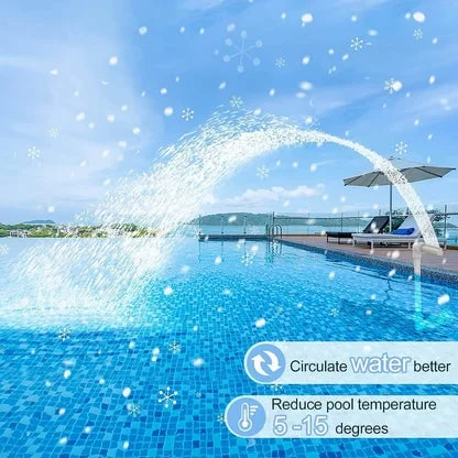 GlowRipple – Fuente solar a control remoto para ambiente de piscina