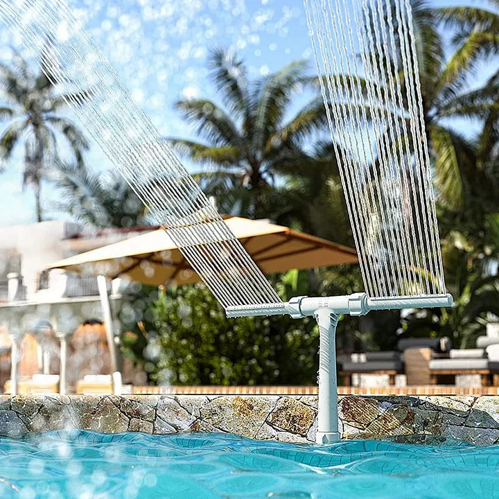 GlowRipple – Fuente solar a control remoto para ambiente de piscina