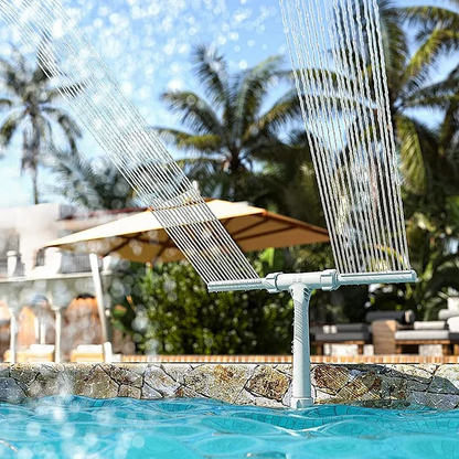 GlowRipple – Fuente solar a control remoto para ambiente de piscina