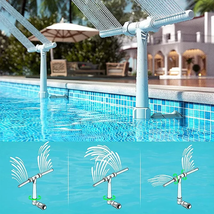 GlowRipple – Fuente solar a control remoto para ambiente de piscina