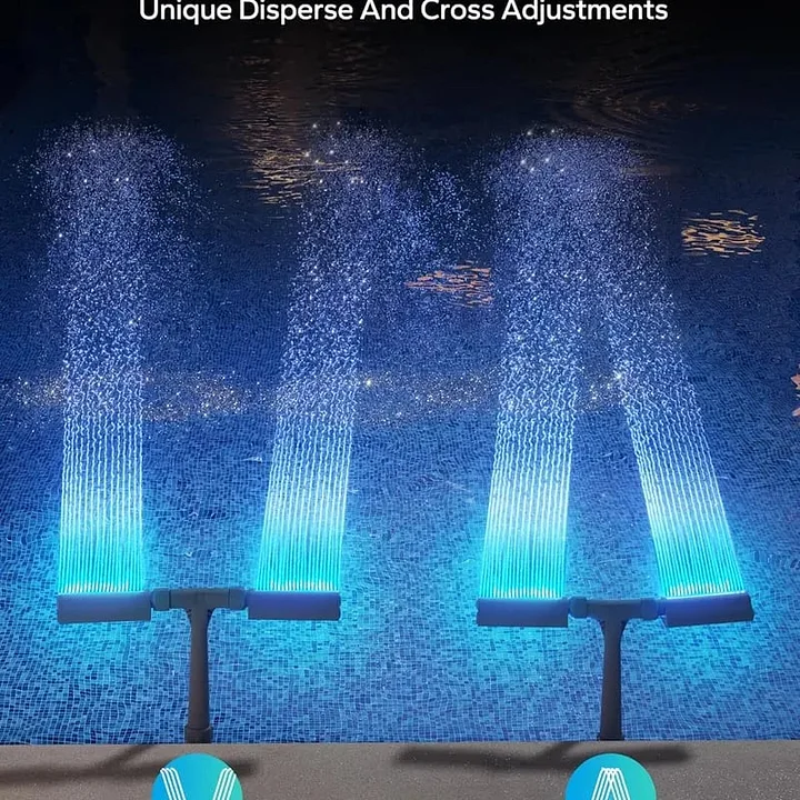 GlowRipple – Fuente solar a control remoto para ambiente de piscina
