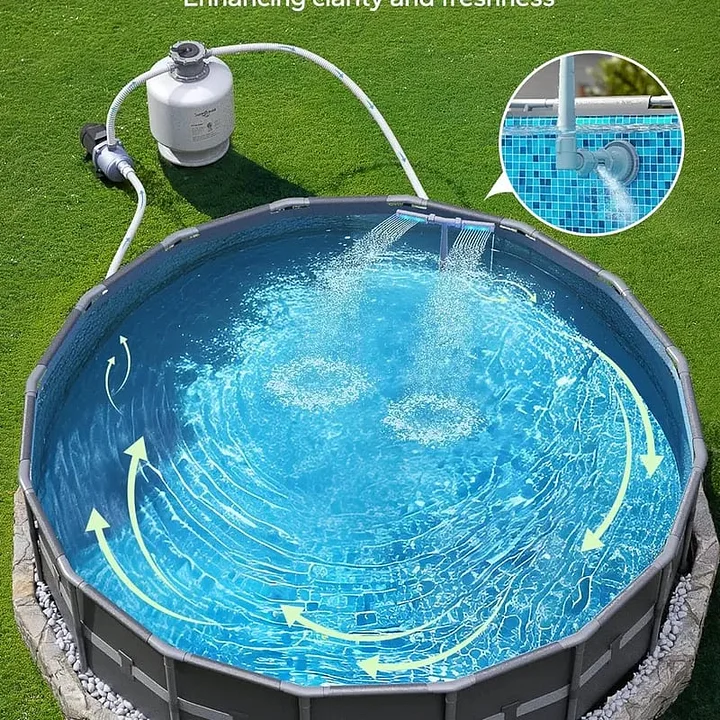 GlowRipple – Fuente solar a control remoto para ambiente de piscina