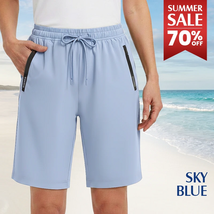 AeroLuxe – Pantalones cortos elásticos de seda helada de secado rápido para mujer
