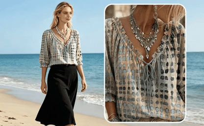 ModaDots – Blusa informal con cordones
