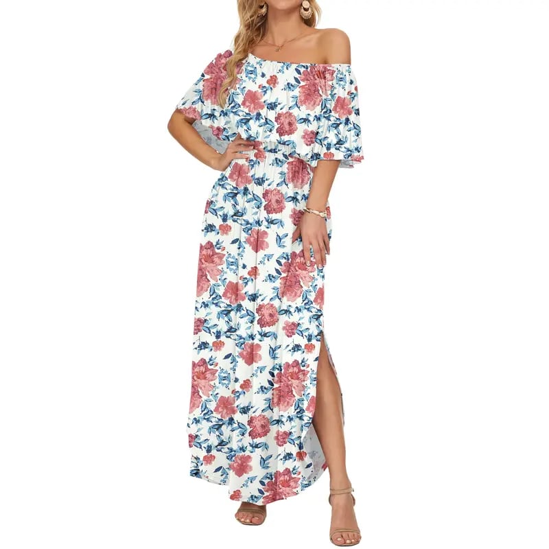 GraceLoom – Vestido Fluido de Hombros