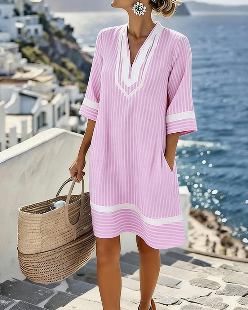 UrbanStripe – Alltagskleid mit Taschen für den Sommer