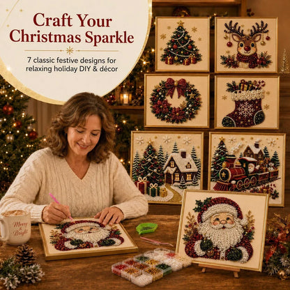 PearlCraft – Kit de pintura de diamante 3D premium de Navidad