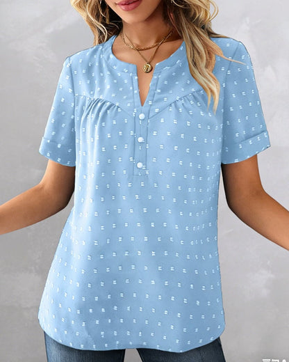 VivaLinen – Alltags-Bluse mit V-Ausschnitt