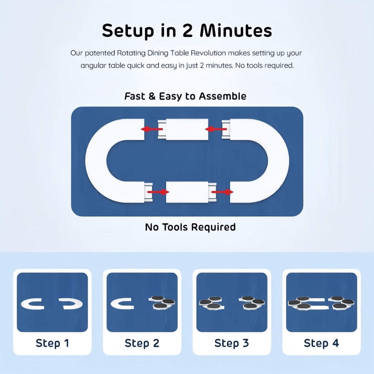 SpinServe – Estante giratorio para mesa de comedor