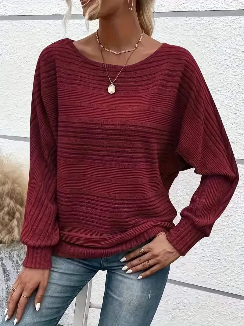 SoftAura – Damen-Pullover mit Fledermausärmeln