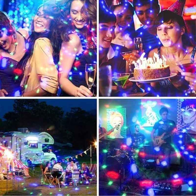 AuraParty – Luz de bola de discoteca giratoria colorida