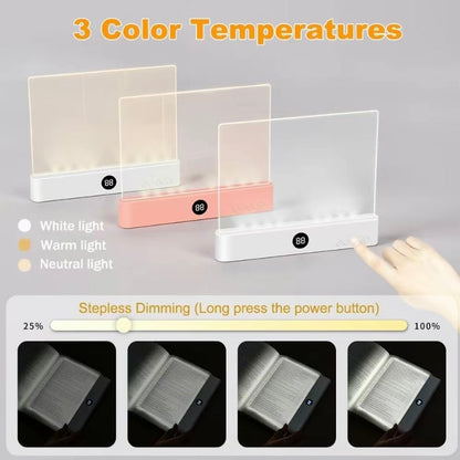 NightLume – Lámpara de Lectura LED Recargable Transparente