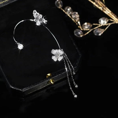 ButterGlow – Pendientes de flecos de mariposa de circonita cúbica