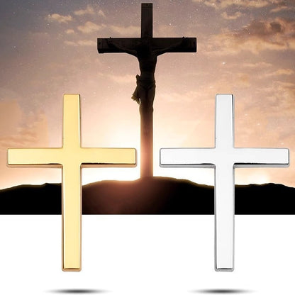 FaithRide – 3D-Metall-Kreuz-Autoaufkleber