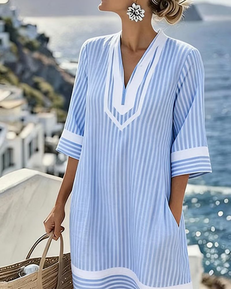 UrbanStripe – Alltagskleid mit Taschen für den Sommer