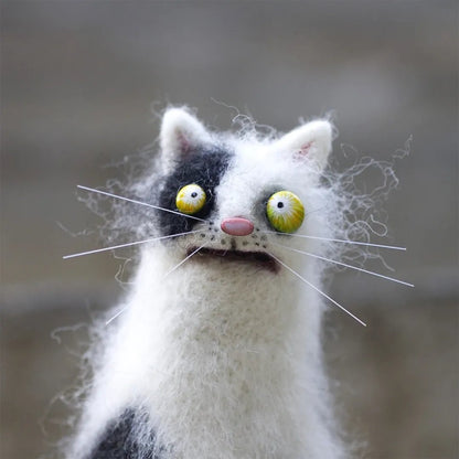 CurioCat - Figura de lana suave