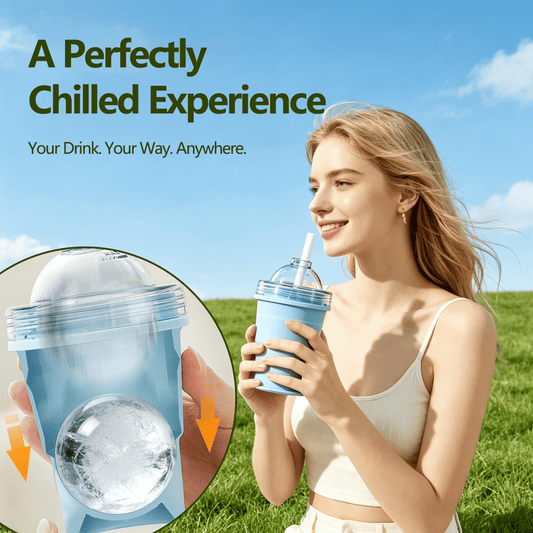 ChillCup – Vaso plegable de silicona para hielos esféricos