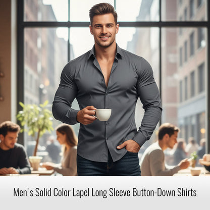 EternaStyle – Camisa Elegante de Manga Larga con Solapa
