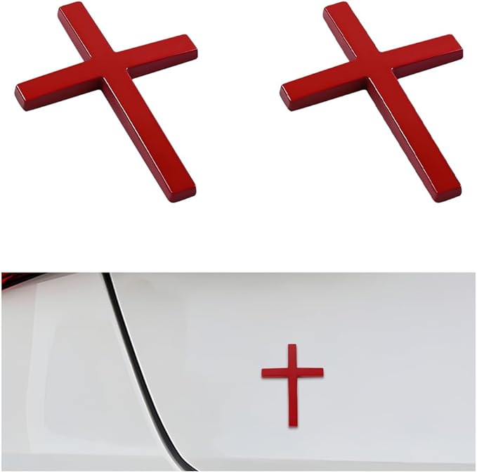 FaithRide – 3D-Metall-Kreuz-Autoaufkleber