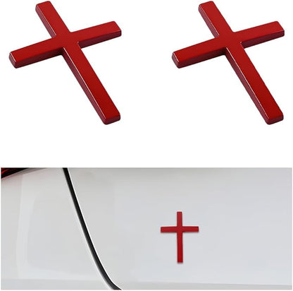 FaithRide – 3D-Metall-Kreuz-Autoaufkleber