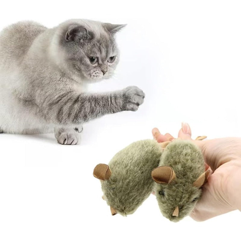 WhiskerJoy – Juguete para gatos con sonido, ultra realista con forma de ratón