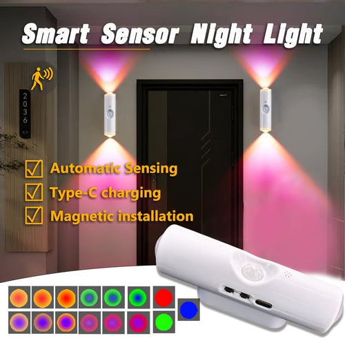 AquaGlow – Luz ambiental LED inteligente recargable con sensor de movimiento