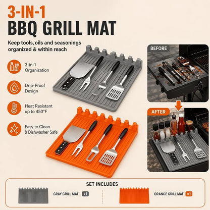 GrillNest – Organizador de 3 accesorios para parrilla