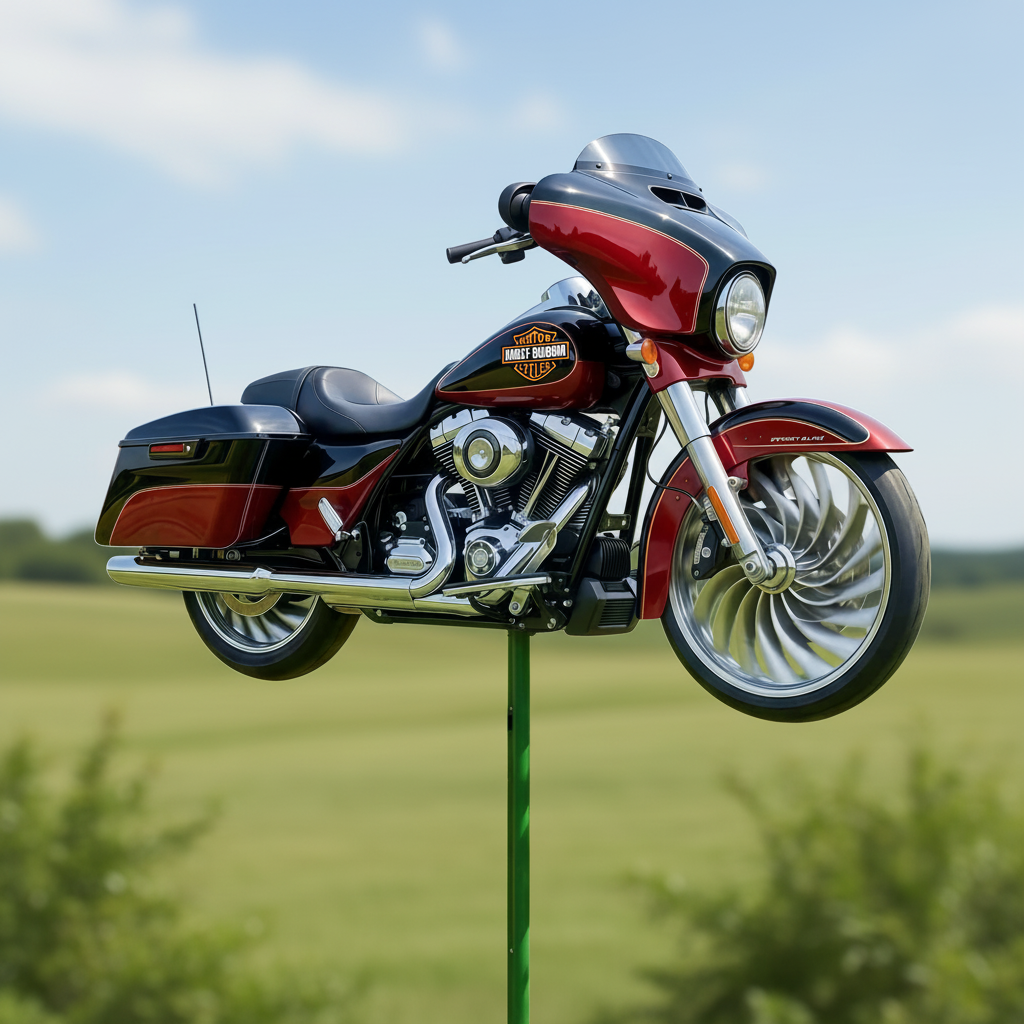 RideSpin – Veleta de jardín Harley-Davidson para motocicletas