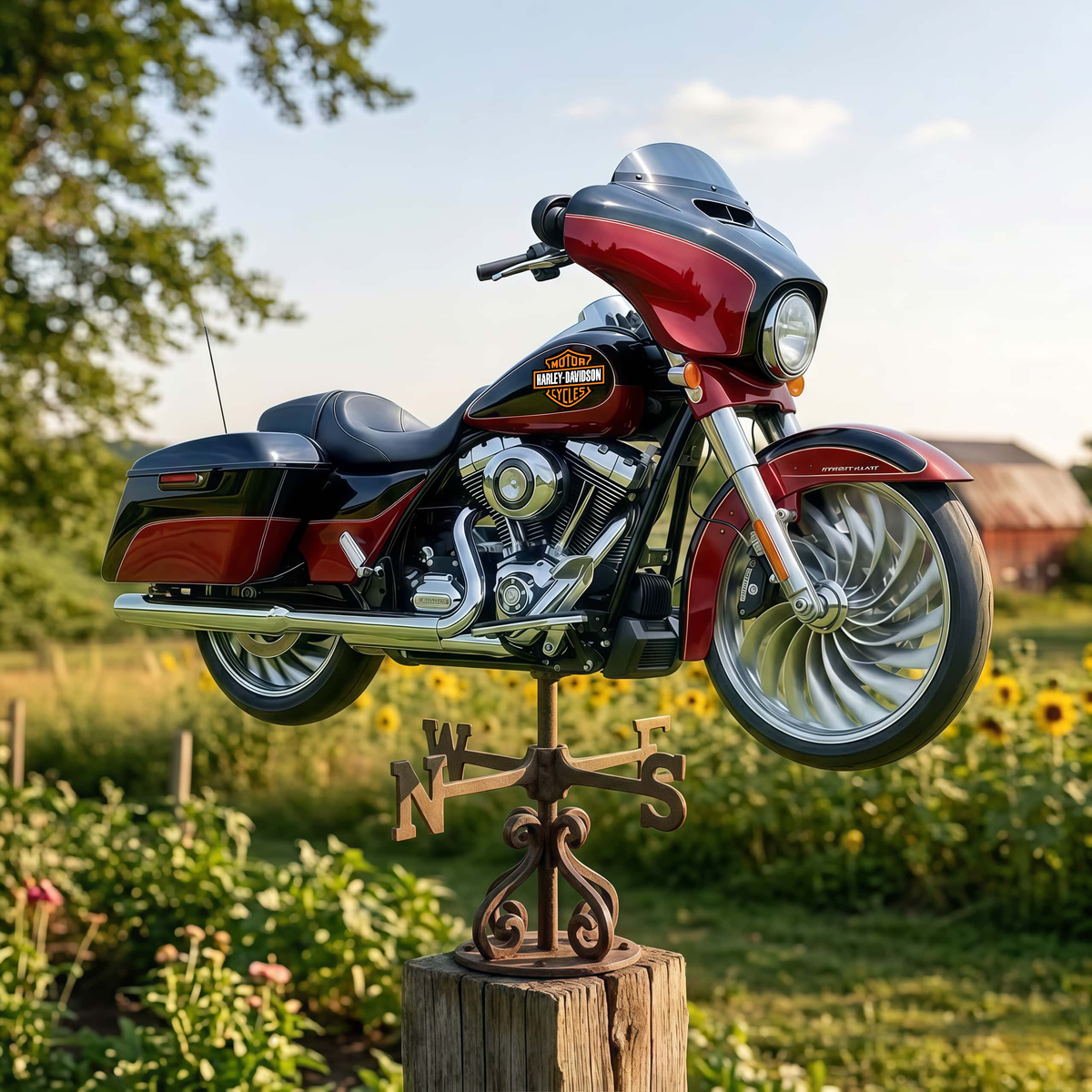 RideSpin – Veleta de jardín Harley-Davidson para motocicletas
