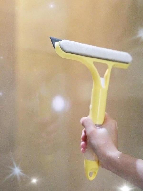 SprayShine | Herramienta 3 en 1 para Limpiar Ventanas con Rasqueta y Escobilla de Goma