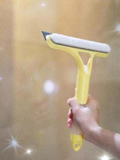 SprayShine | Herramienta 3 en 1 para Limpiar Ventanas con Rasqueta y Escobilla de Goma