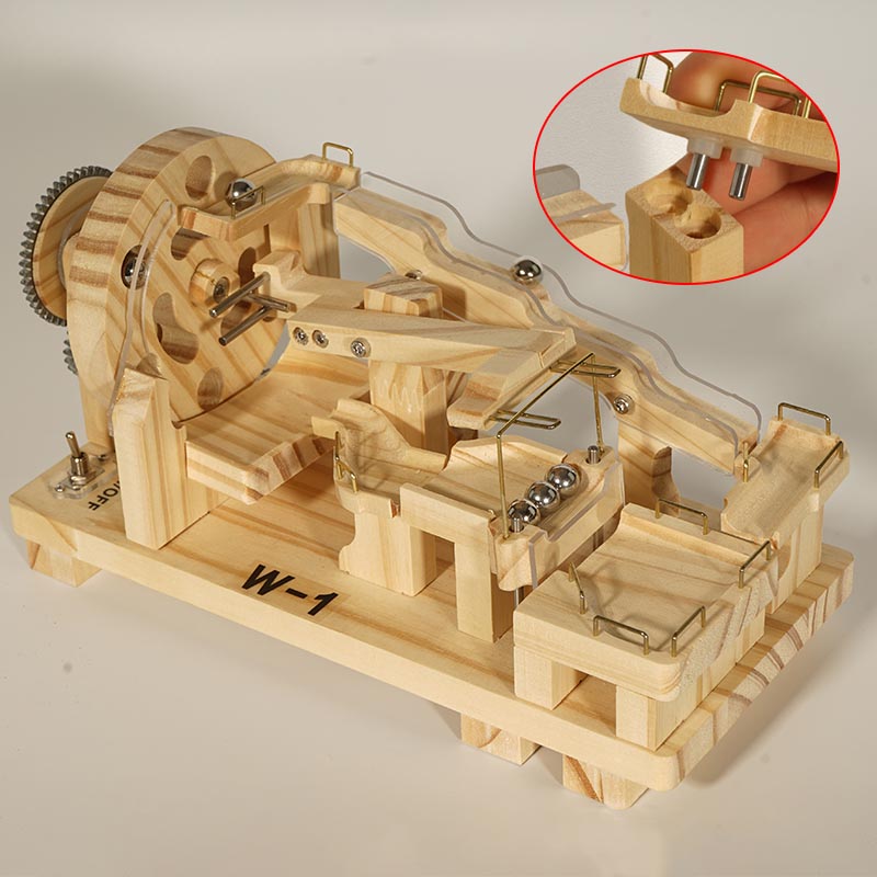 MarbleCraft – Juguete de construcción de bloques de madera con canicas