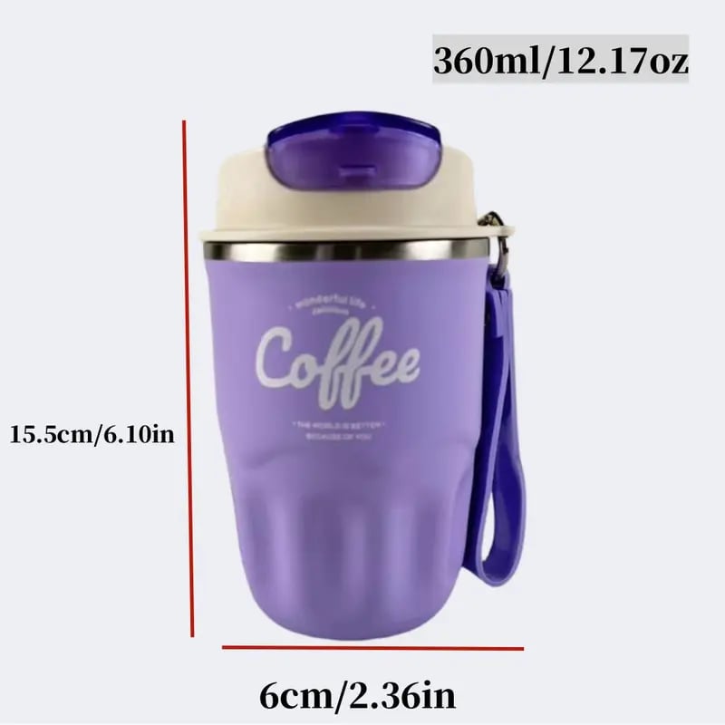 SipGuard – Tragbarer Kaffee-Isolierbecher mit Temperaturverschluss