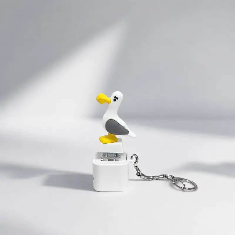 SquawkKey – Llavero con botón de gaviota divertido
