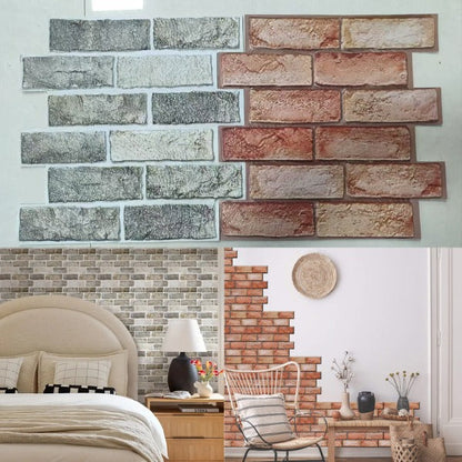 BrickCraft - Papel pintado autoadhesivo 3D con diseño de ladrillo