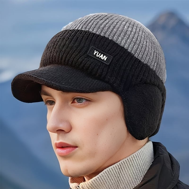 FrostFlex - Gorro de Invierno Cortavientos con Visera de Ajuste Elástico