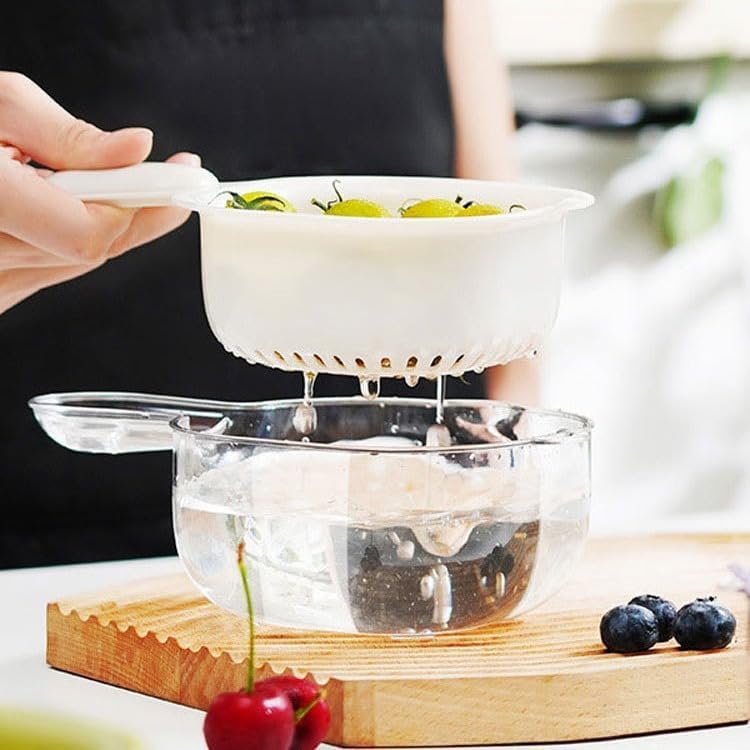 FreshFlow – Cesta de Drenaje de Cocina de Doble Capa