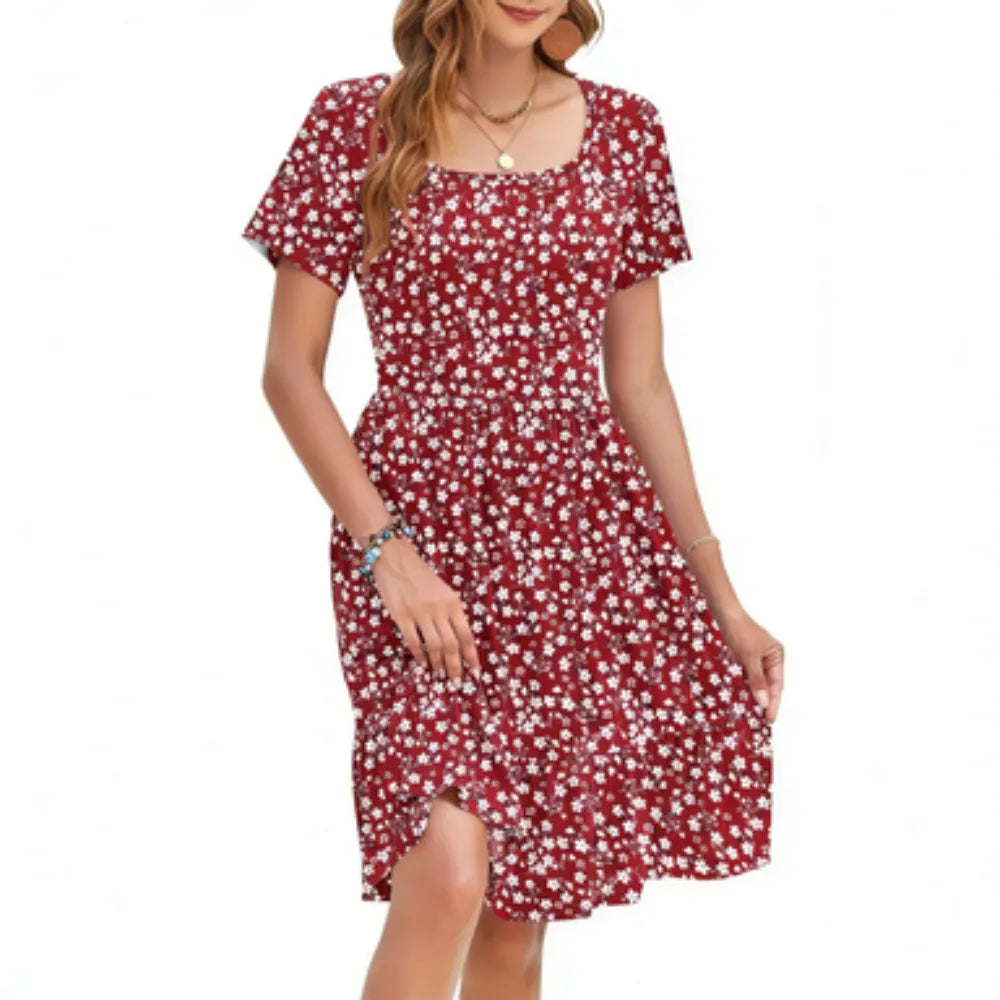 LunaFlora – Elegante vestido de verano floral para mujer