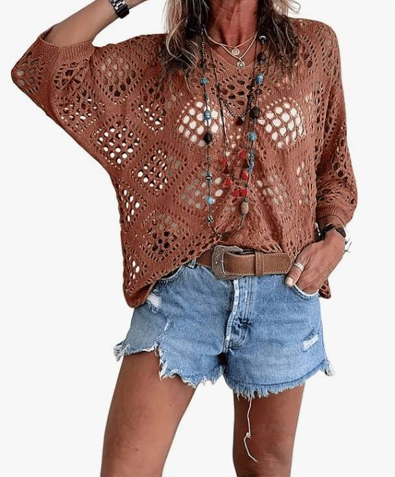 CoastalMuse – Elegantes Boho-Häkeltop