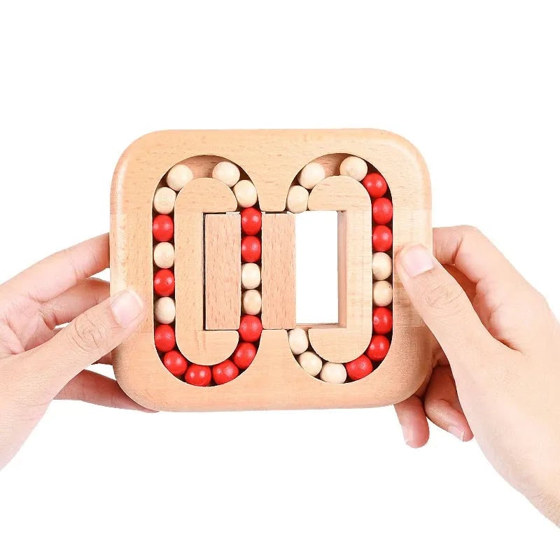 TwistCraft – Juguete rompecabezas de madera giratorio de frijol mágico