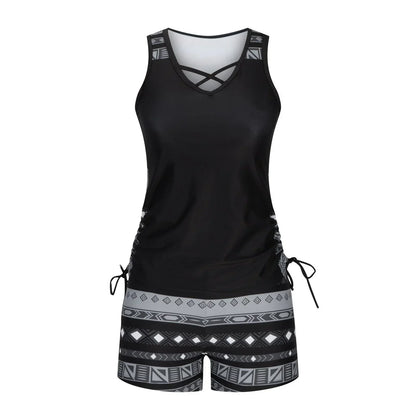 BeachBloom – Dezenter Bohemian-Tankini mit Shorts