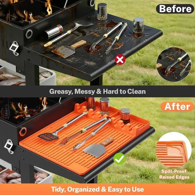 GrillNest – Organizador de 3 accesorios para parrilla