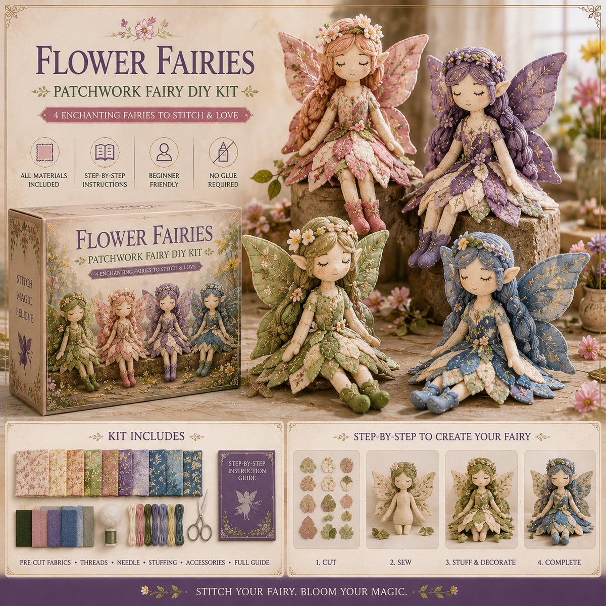 FairyStitch – Colección de manualidades de patchwork DIY