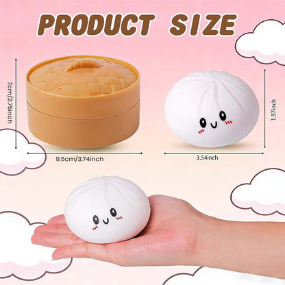 SquishJoy – Juguete Blando Súper Raro de Arcoíris con Forma de Dumpling Sonriente