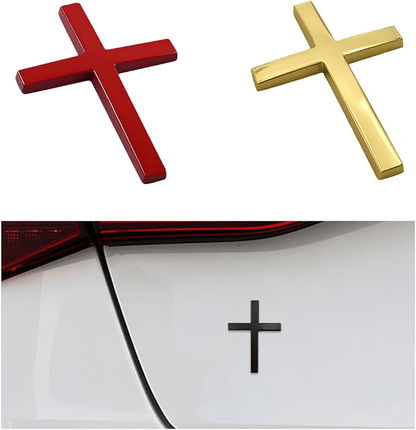 FaithRide – 3D-Metall-Kreuz-Autoaufkleber