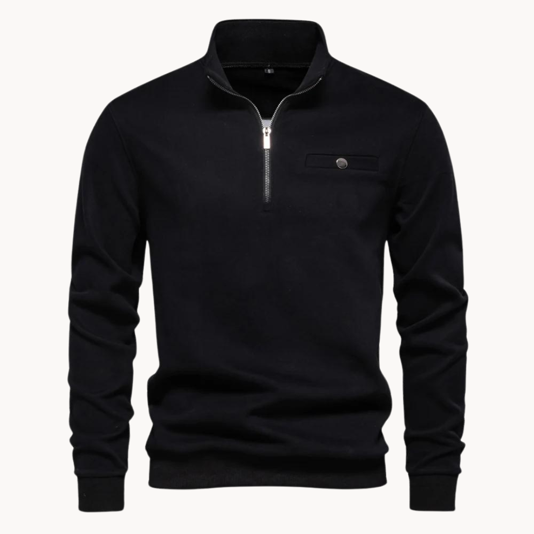 Lennox Mock-Neck-Pullover mit Reißverschluss | ALEVITA