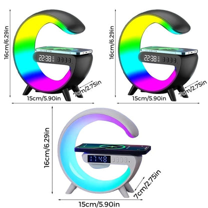 GlowG – Altavoz de carga inalámbrica RGB con forma de G