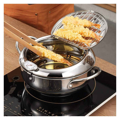 CookForge – Sistema de sartén y rejilla de control de aceite de acero inoxidable de primera calidad